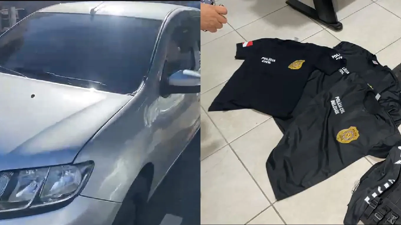 Imagem ilustrativa da notícia: PC apreende carro de criminosos que se passaram por policiais para assaltar joalheria