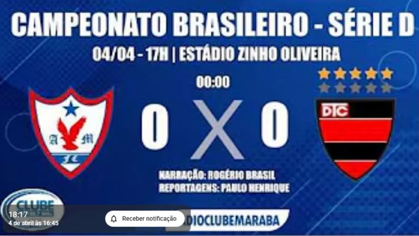 A bola rola na tarde deste sábado (4) para o confronto entre Águia de Marabá e Trem (AP)