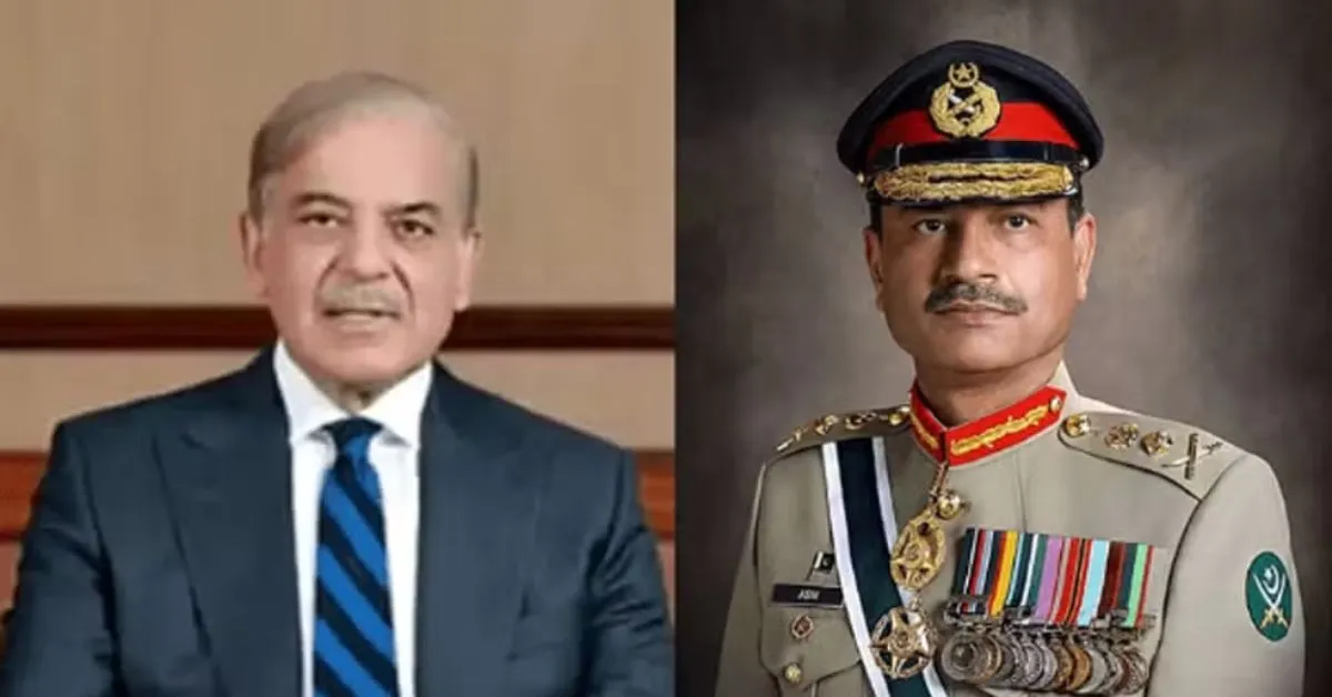 Primeiro-ministro do Paquistão, Shehbaz Sharif, e chefe do Exército paquistanês, Asim Munir