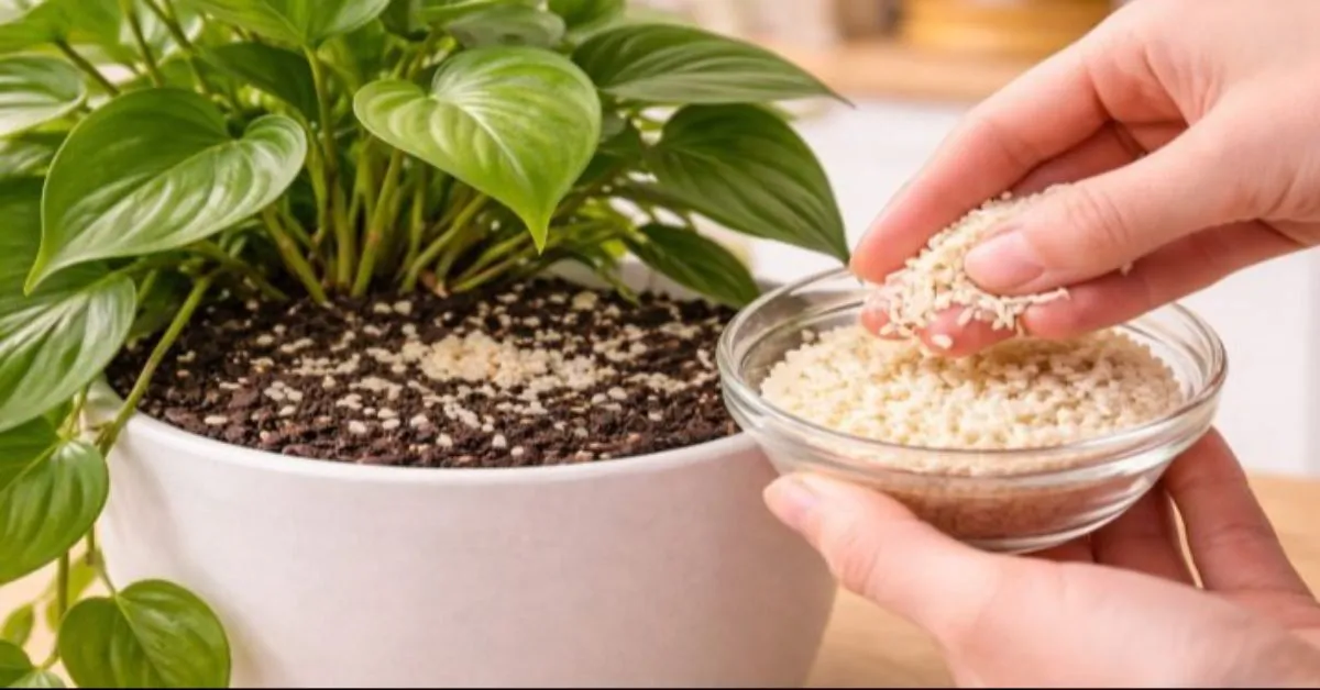 A prática consiste em incorporar pequenas quantidades desse grão ao substrato, pois o objetivo principal é beneficiar os microrganismos presentes no solo.