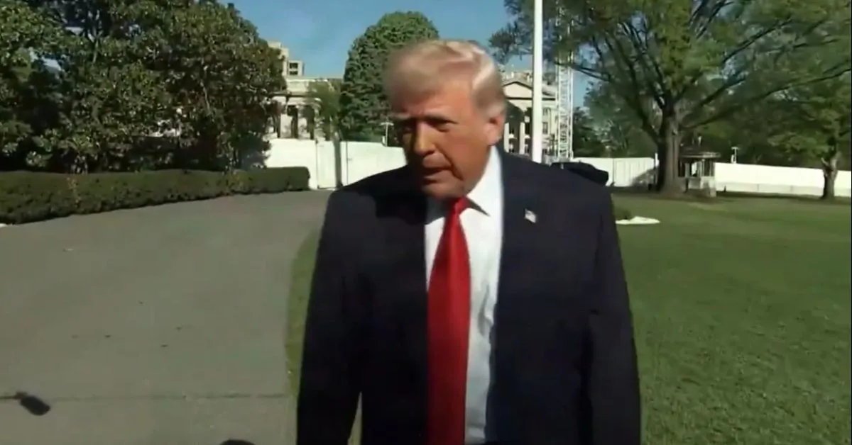 Ameaça foi feita após pergunta da imprensa, em frente à Casa Branca.