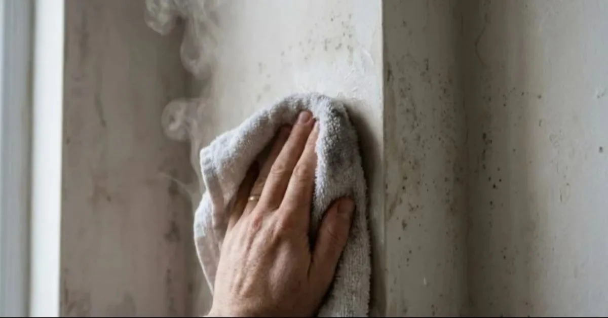 A dica é água quente e um pano