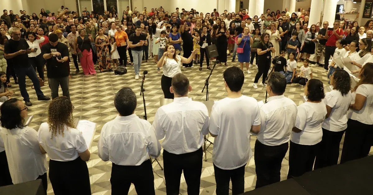 Evento gospel realizado nas dependências do Mercado