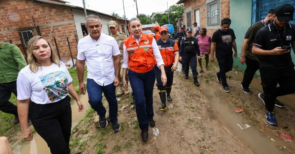 Nesta quarta-feira (4), a vice-governadora Hana Ghassan esteve no município para acompanhar a situação das famílias atingidas e reforçar o apoio do Estado.