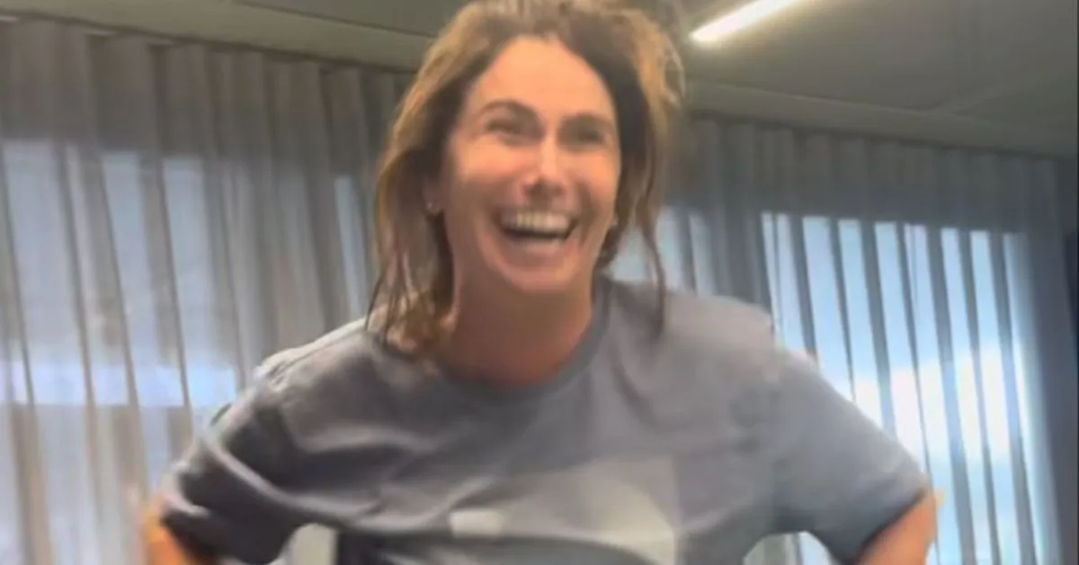 Giovanna Antonelli durante ensaio em que teve momento inusitado registrado por colega de elenco.