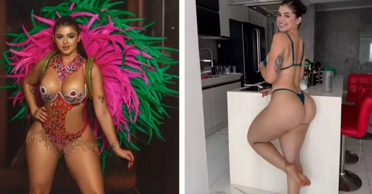 A tensão da estreia, combinada com a fantasia mínima exigida pelo desfile, levou-a a buscar uma solução que considerou eficaz no momento.