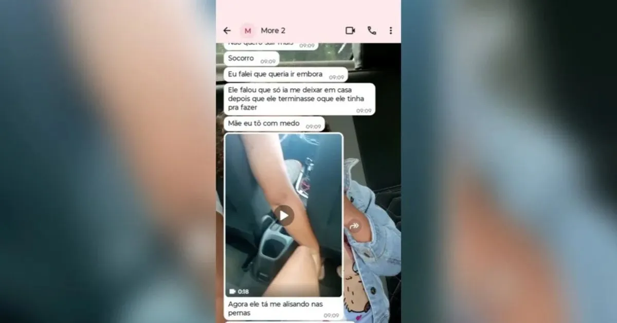 A adolescente enviou mensagens à mãe durante o trajeto. Nas mensagens, relatou que o homem a acariciava e disse que se sentia "um lixo".