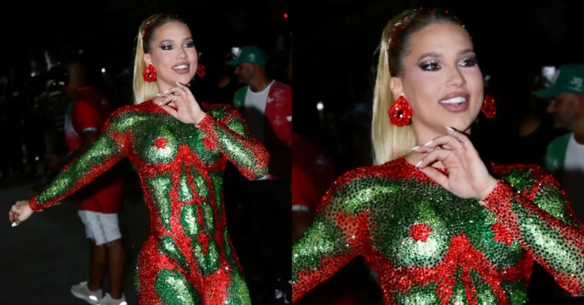 Virginia Fonseca roubou a cena no ensaio de rua da Grande Rio .
