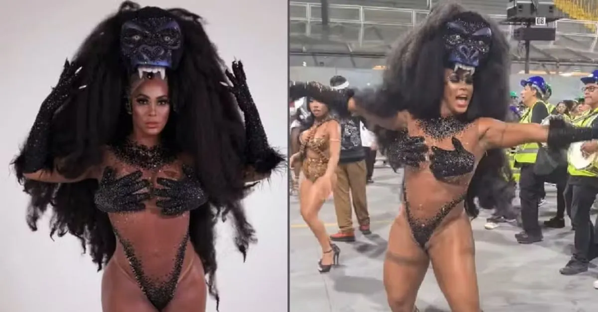 Incidente aconteceu durante a evolução da bateria, quando o body-justo escolhido para o ensaio se mostrou menor do que o esperado.