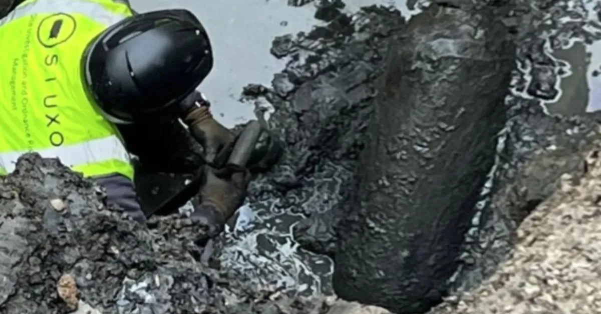 A bomba alemã usada na Segunda Guerra Mundial assustou os moradores