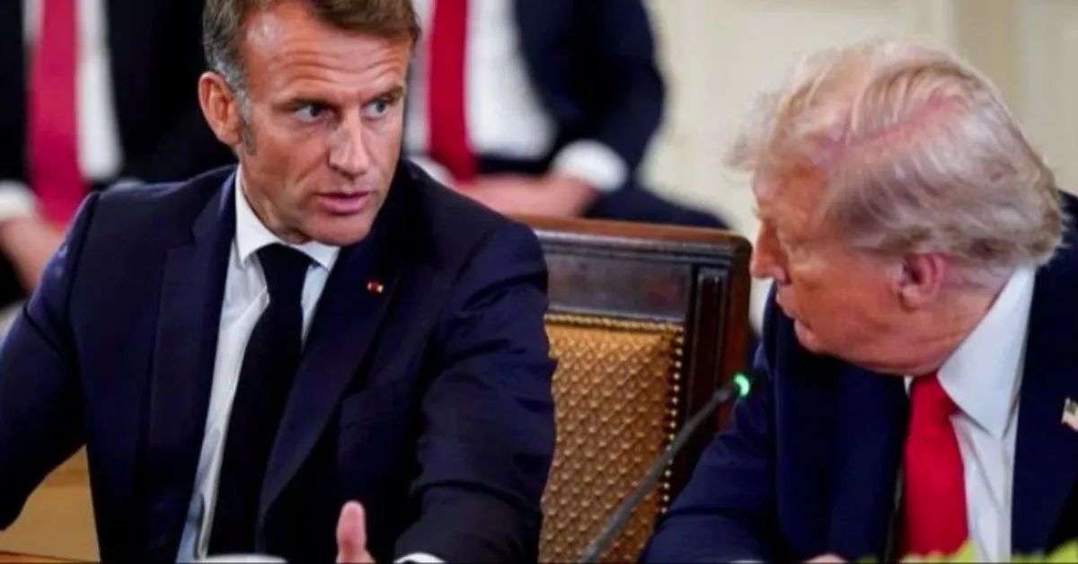 As falas de Trump citam Macron, presidente da França