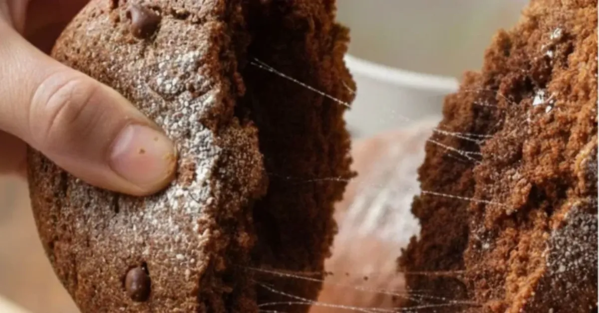 Textura viscosa e formação de fios em bolos indicam contaminação bacteriana e risco à saúde; alimentos com alterações devem ser descartados.