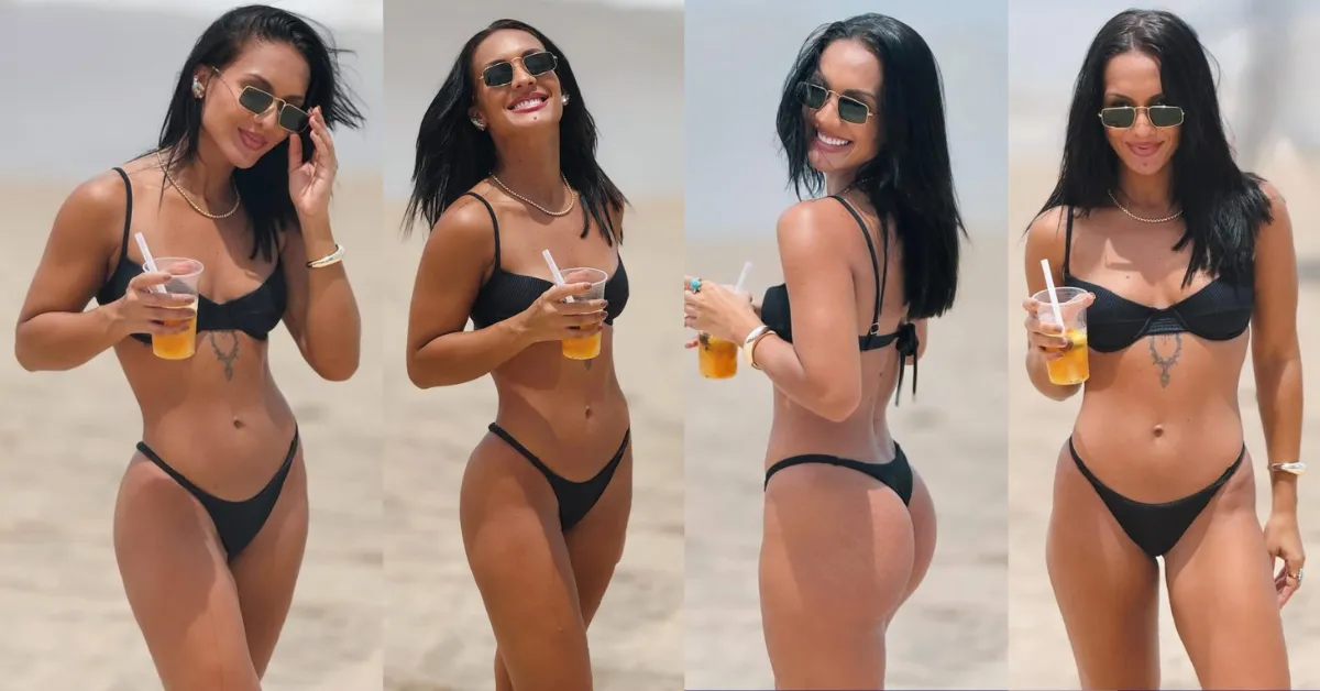 A ex-BBB Maxiane aproveitou o sábado de sol na praia de Praia de Boa Viagem e compartilhou registros nas redes sociais.