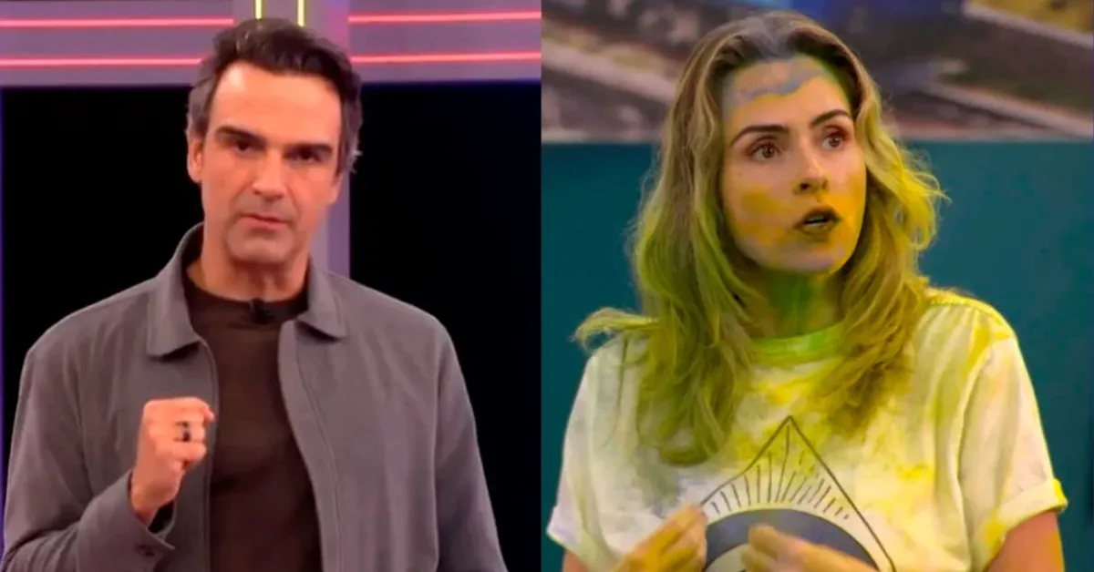 Tadeu Schmidt interrompe Ana Paula Renault durante o Sincerão após estouro de tempo e falas simultâneas no BBB 26.