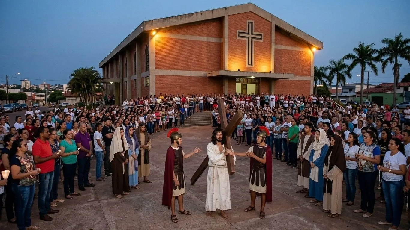 Dom Vital esclareceu que algumas paróquias de Marabá celebração a sexta-feira Santa com a Via Sacra encenada