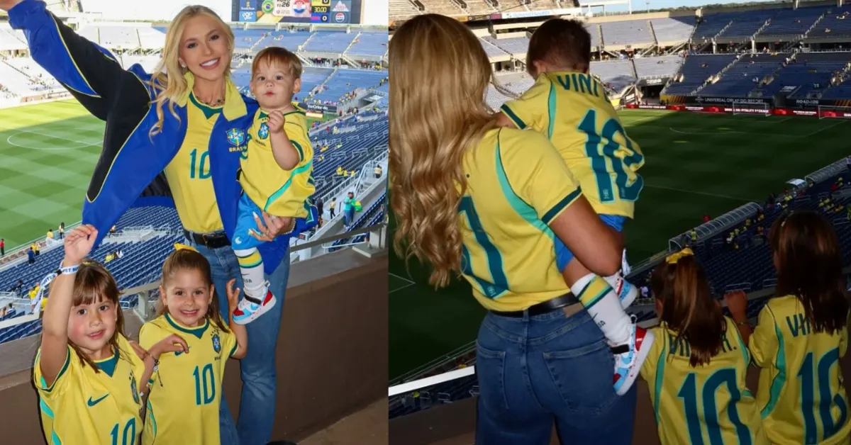 Publicação de Virginia com presente de Vini Jr. repercute após fala polêmica de Zé Felipe sobre rotina dos filhos.