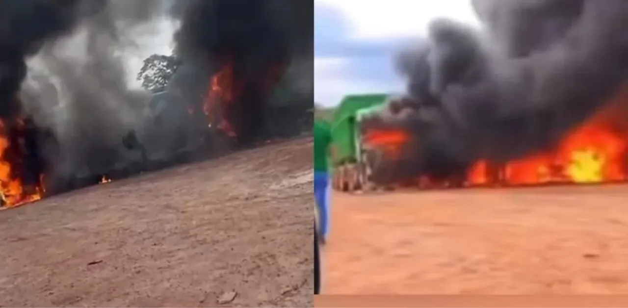 Um vigia que estava na área relatou ter sido abordado pelos suspeitos e levado até uma região de mata