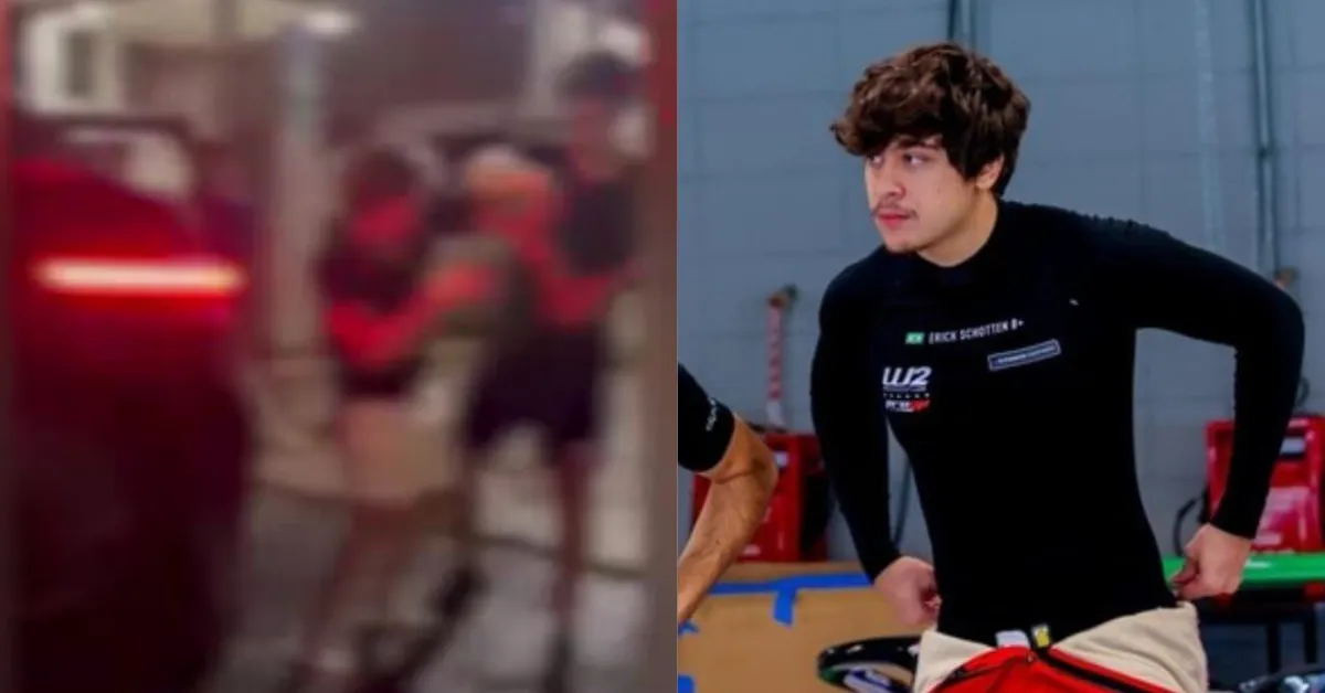 Durante a sequência de agressões, o jovem caiu e bateu a cabeça na porta de um carro, sofrendo traumatismo craniano.