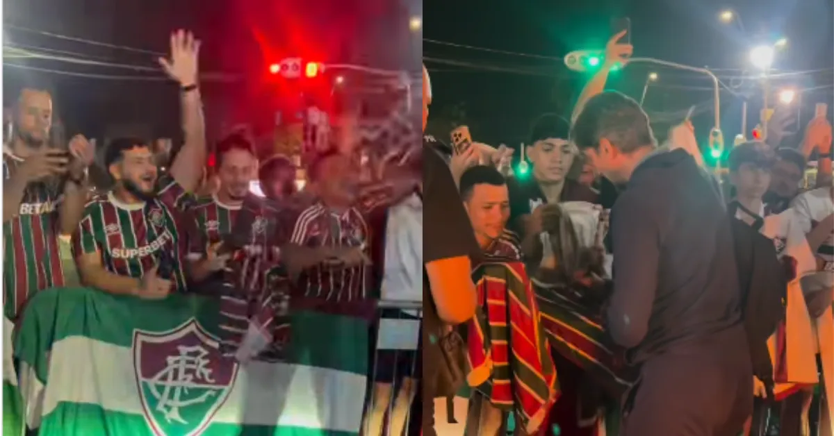 Recepção de torcedores do Flu parou a avenida Presidente Vargas em Belém