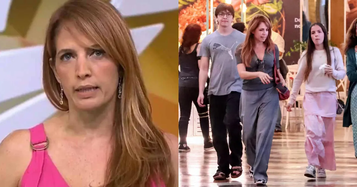 Ela circulou pelo local ao lado de Manuela e José, de 17 anos, e da mãe, Stela Abritta.