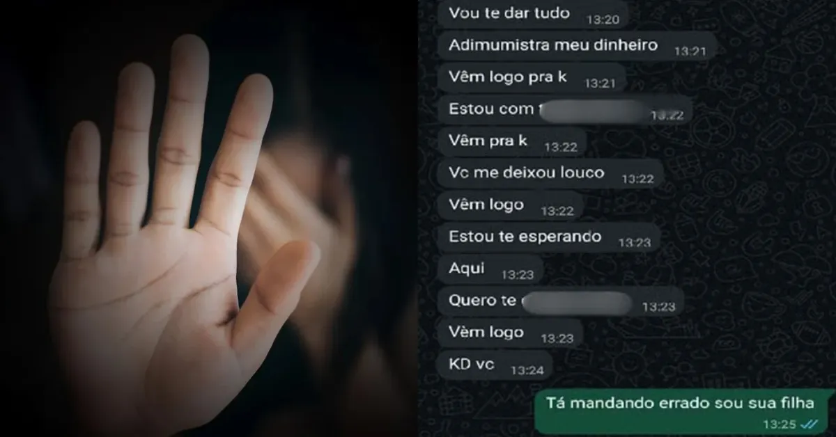Uma jovem de 26 anos denuncia o pai por abuso sexual em Araruama. Mensagens ajudam a confirmar o crime.