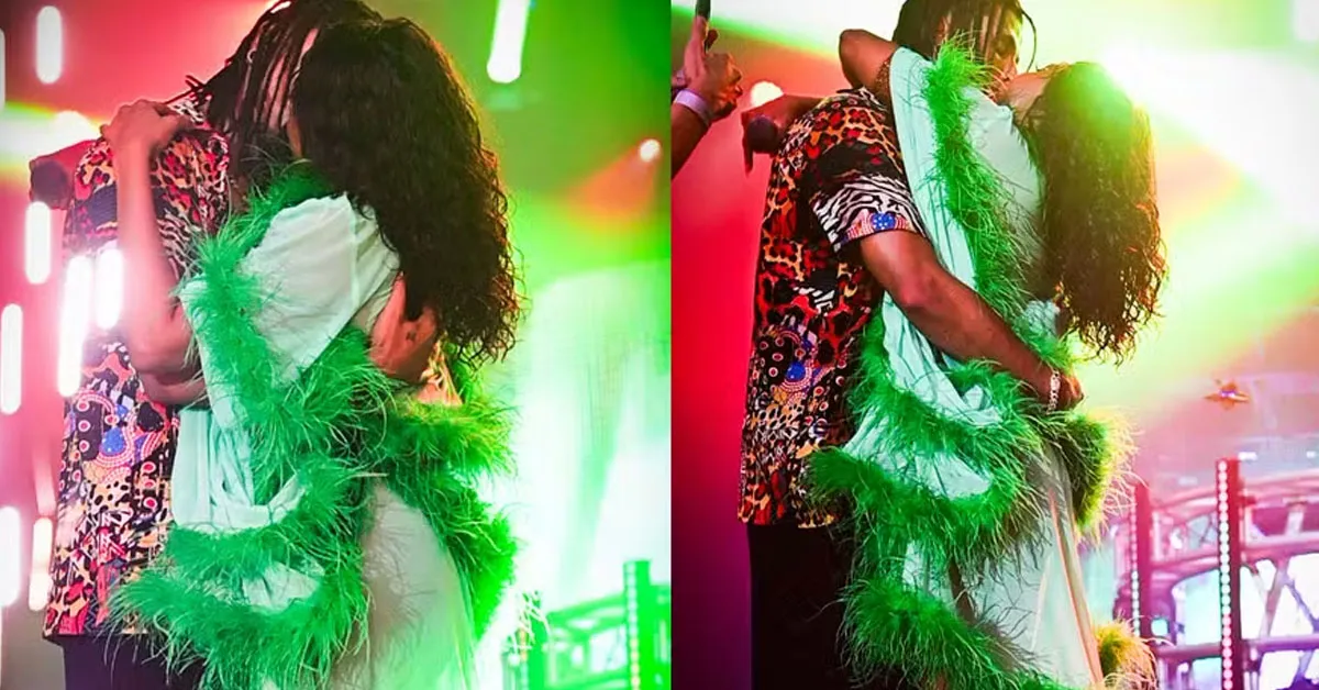 Após cantar o hit que bomba nas paradas de sucesso de todo o Brasil, Foguinho, Gaby declarou que ainda não havia beijado na boca e protagonizou um beijão em seu dançarino.