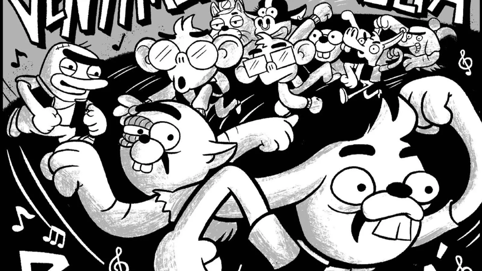 O traço característico de Fralvez em “Asas da Vingança”: a estética “cartunesca” encontra a brutalidade das gangues paulistanas em uma narrativa de tirar o fôlego.