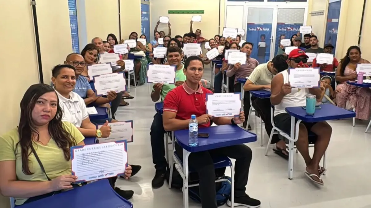 Participantes do curso de Agente de Portaria durante formação realizada na UsiPaz Cabanagem, em Belém