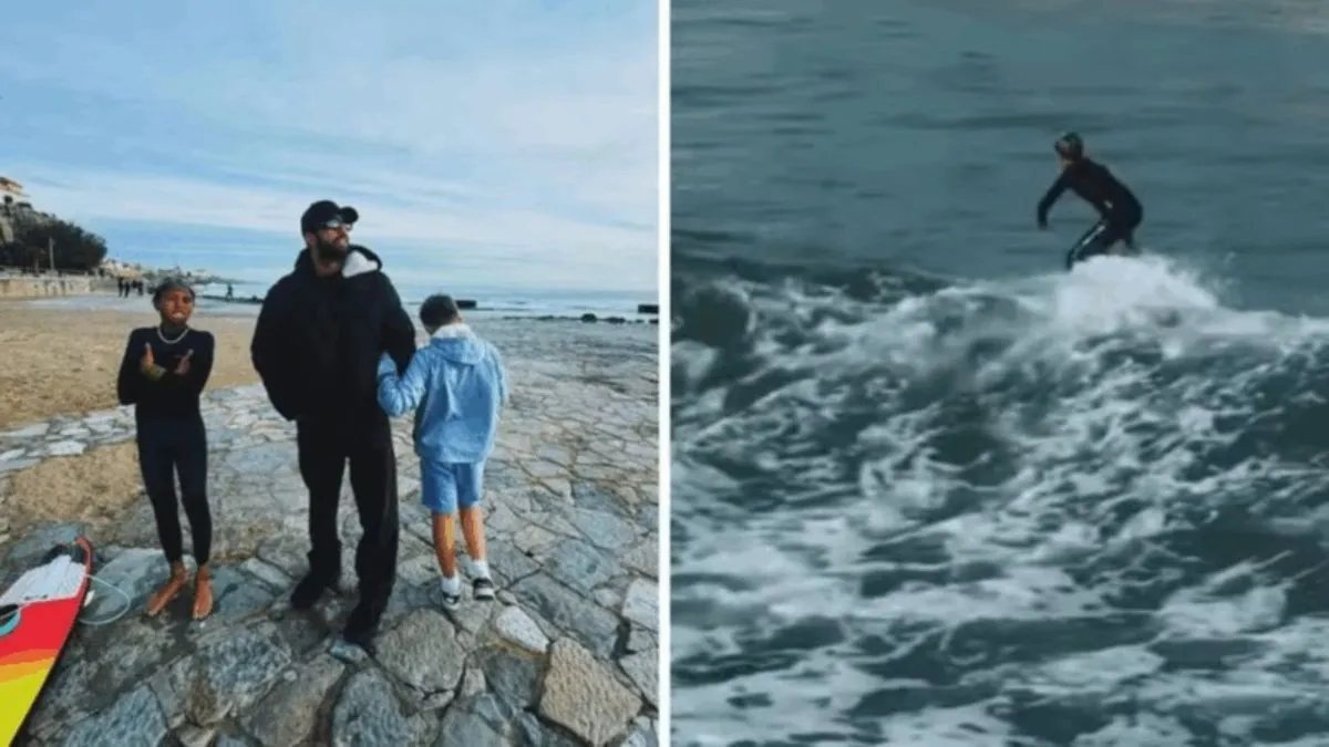 Apesar do mar apresentar ondas desafiadoras, elas aparentavam ser ideais para iniciantes.