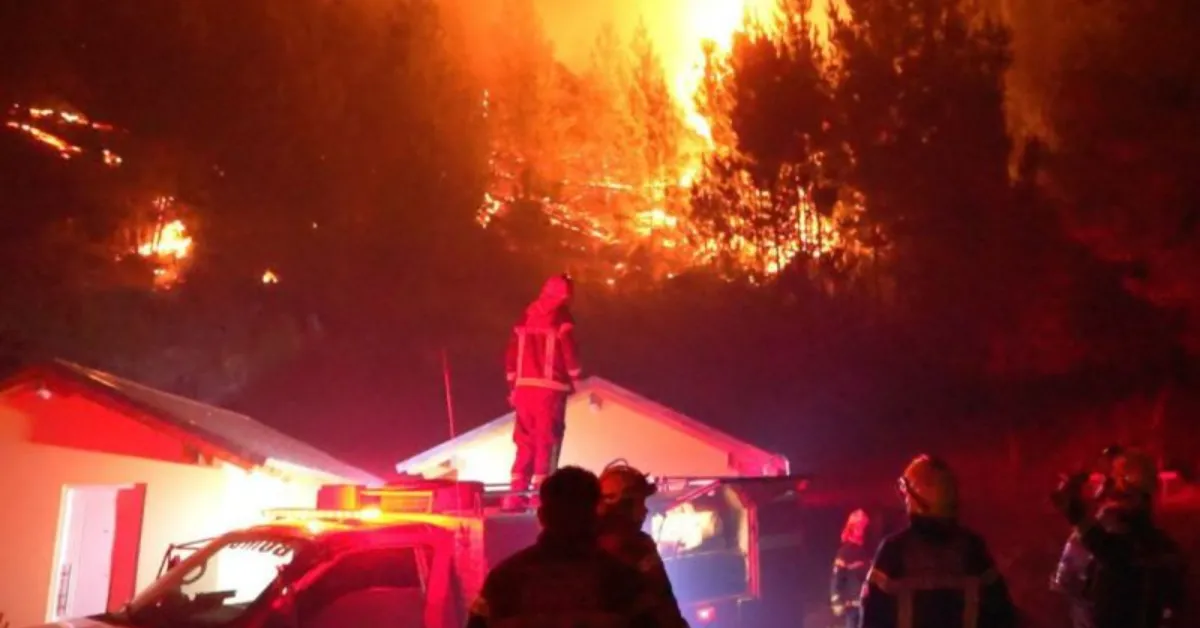 Incêndios florestais avançam na Patagônia e já devastaram quase 12 mil hectares em Chubut, na região de El Hoyo.