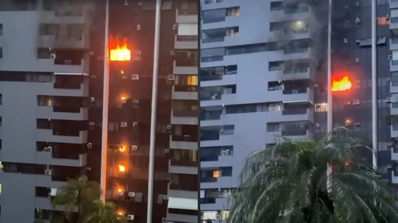 Imagem ilustrativa da notícia: Incêndio atinge condomínio no Rio de Janeiro. Veja o vídeo