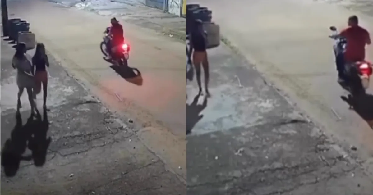 O suspeito ainda reagiu à abordagem da mulher e tentou intimidá-la no local.