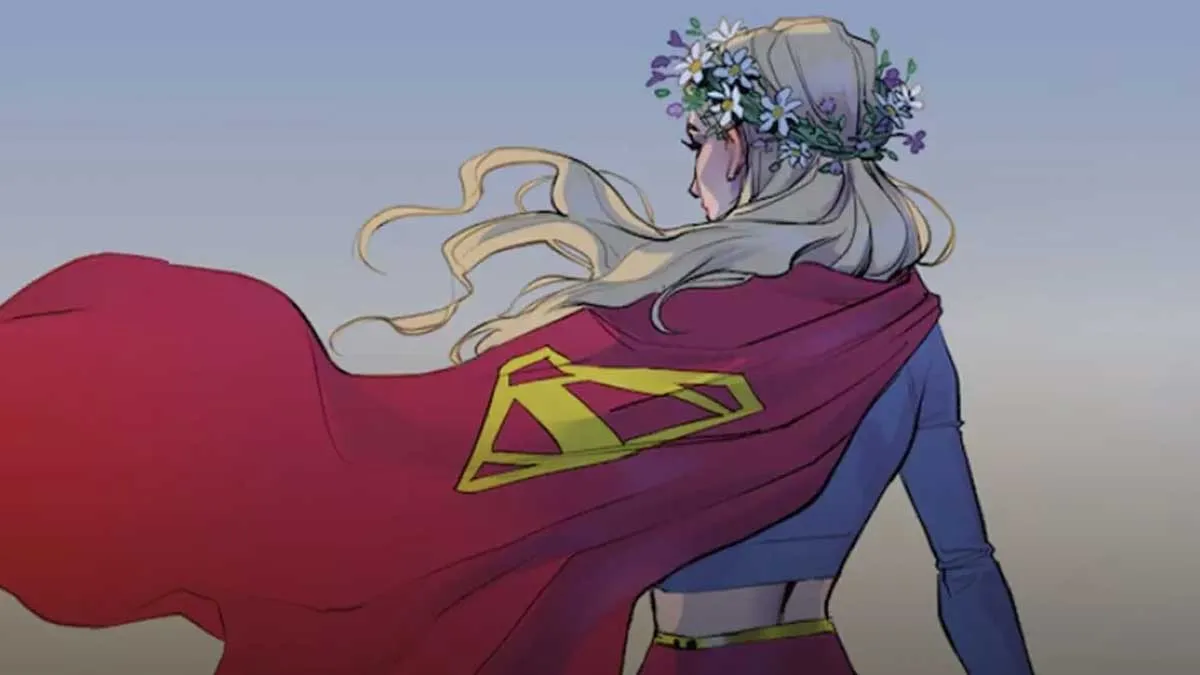 Supergirl: O Mundo produzida pela artista Joëlle Jones para a edição dos Estados Unidos.
