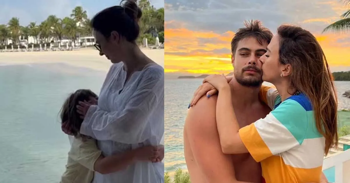 Tatá Werneck compartilhou registro em família e respondeu com bom humor aos rumores de nova gravidez.