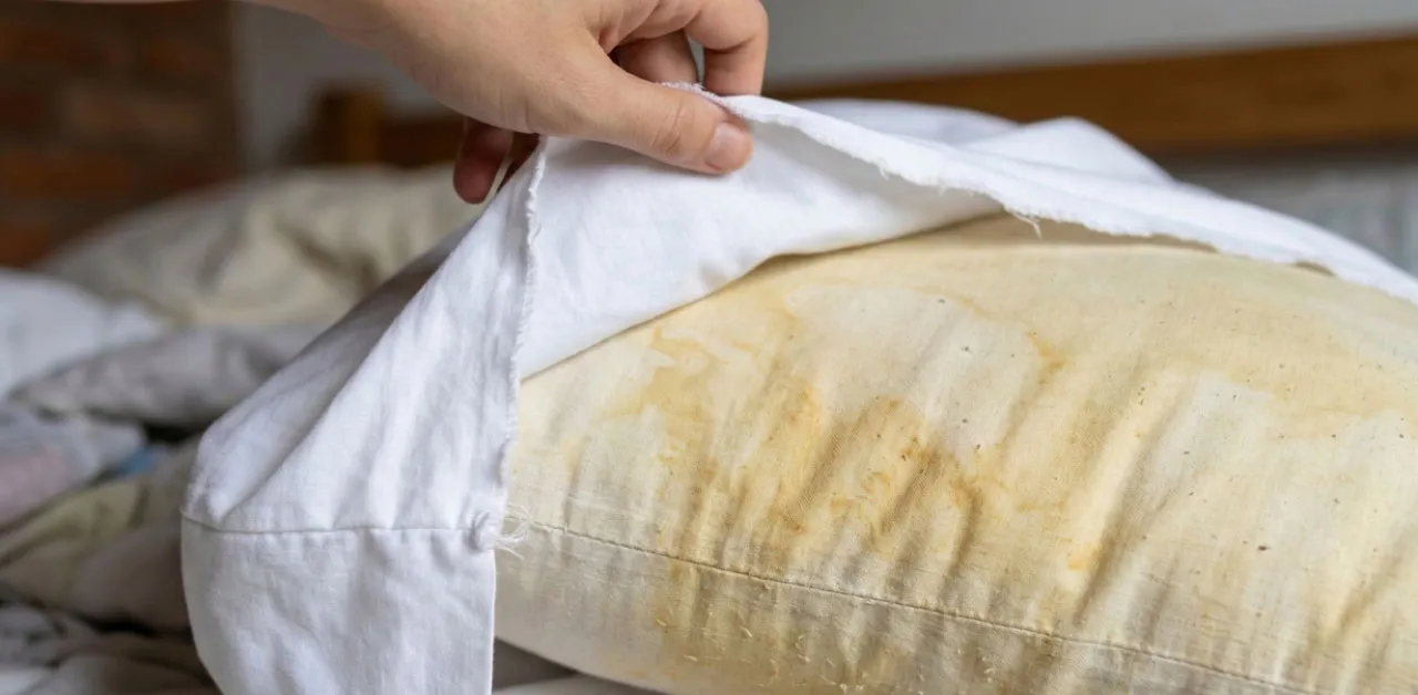 O que significa quando o travesseiro fica amarelado mesmo com a fronha sempre limpa? Veja detalhes!