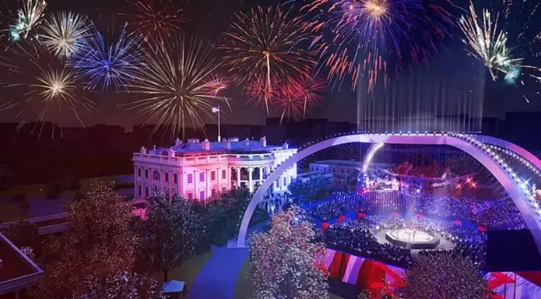 Projeção de como será o evento do UFC na Casa Branca