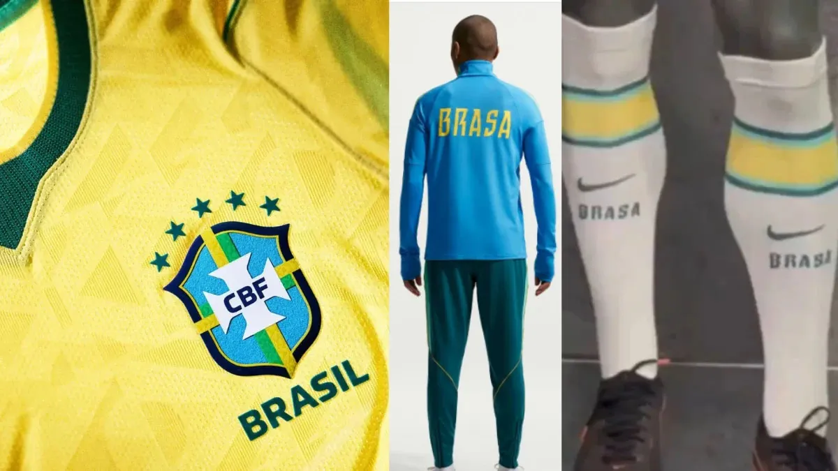 Brasil e Nike recuperam tom de amarelo no uniforme da seleção. Alguns carregam o nome ‘Brasa’.