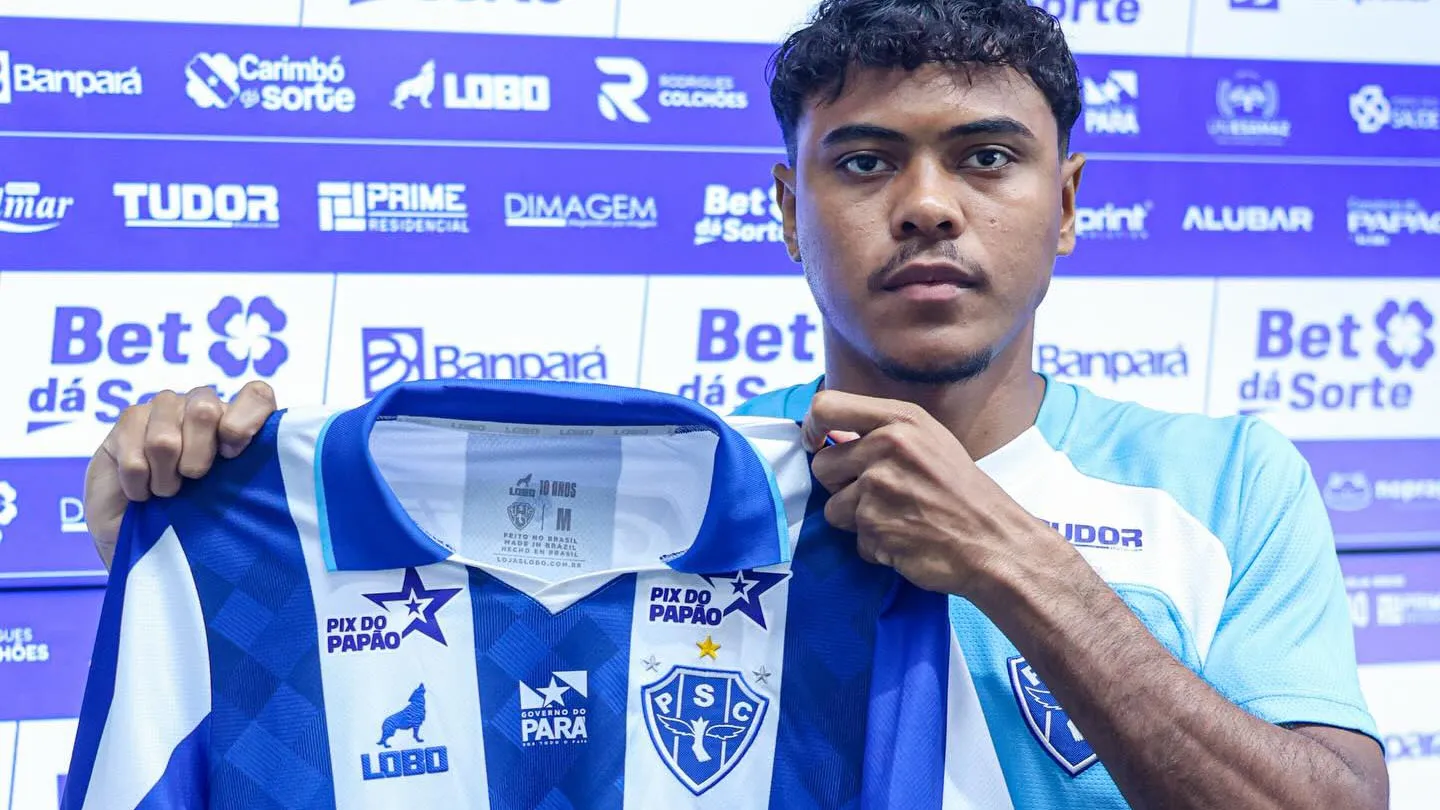 Thiago Índio é apresentado como novo volante do Paysandu e promete honrar a camisa bicolor
