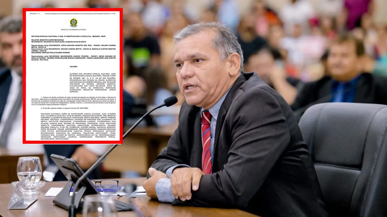 O vereador Orlando Elias (PSB) reassume vaga na Câmara Municipal de Marabá após decisão do TSE que considerou plausível a tese de ausência de fraude deliberada.