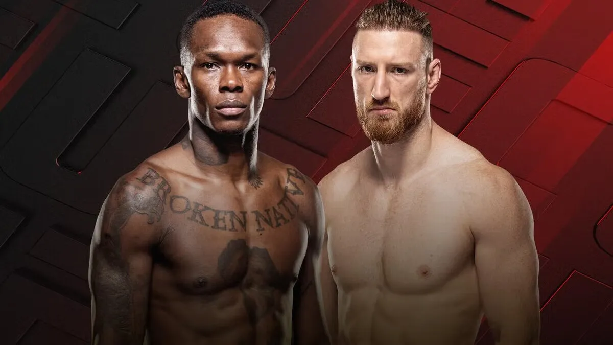 Israel Adesanya e Joe Pyfer lutam no UFC Seattle.