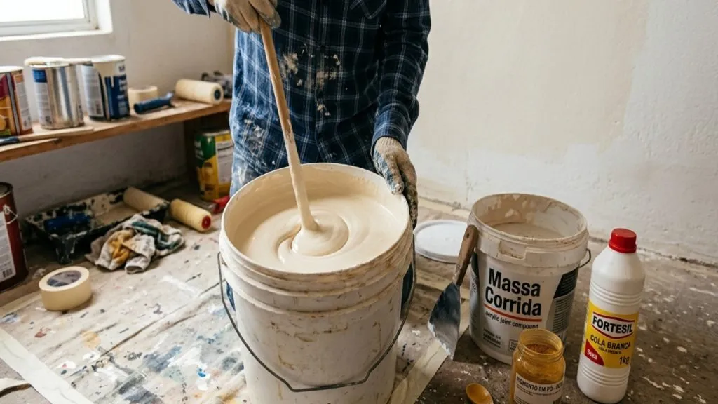 O acabamento se assemelha ao da tinta de cal colorida, porém com resultado mais uniforme e durável.