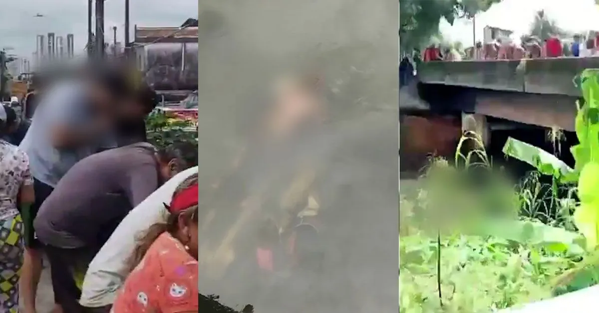 Corpo de homem foi localizado no canal do Galo, próximo à ponte do Barreiro, atraindo curiosos e mobilizando a polícia