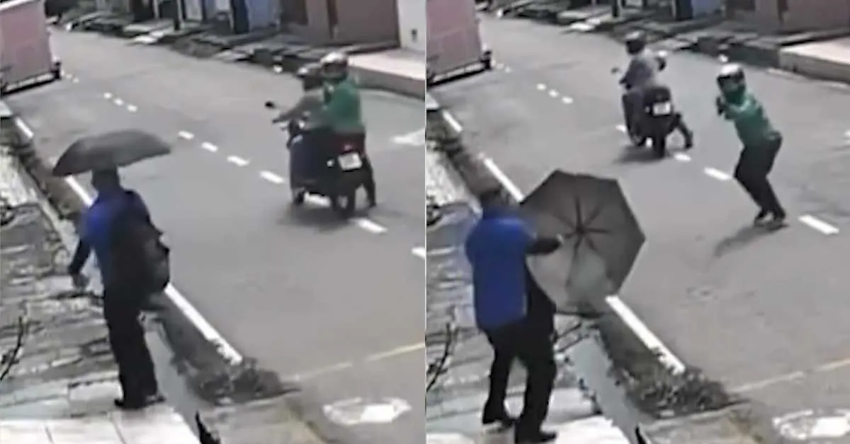 Quando o improviso fala mais alto: um guarda-chuva, um susto e dois assaltantes sem reação na Cidade Nova 8.