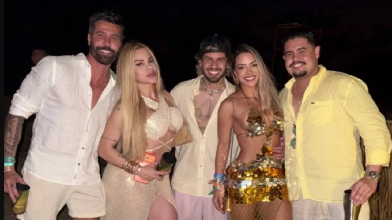 Zé Felipe foi visto ao lado da dentista e empresária Géssica Muniz.