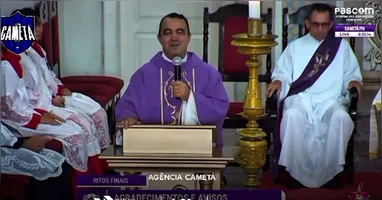 A fala, que mistura fé, zoeira e rivalidade regional, rapidamente ganhou as redes sociais