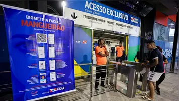 O acesso ao estádio Mangueirão será exclusivamente por meio de biometria facial neste domingo (8), para o clássico Remo e Paysandu.