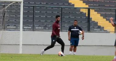 Marcelo Rangel treinou normalmente no Baenão, mas foi o único titular que ficou fora da lista de relacionados para o duelo deste domingo (29) pela Copa Norte.