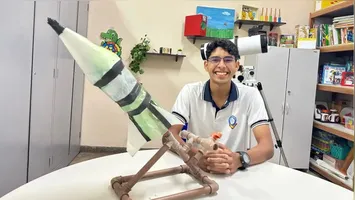 O estudante obteve nota 8 na 28ª edição da Olimpíada Brasileira de Astronomia e Astronáutica (OBA)