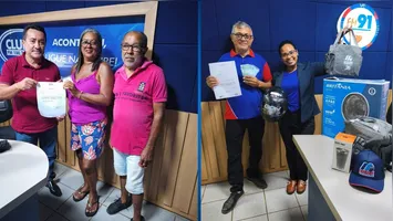 Erisvaldo Ribeiro acertou o placar de Águia x Remo e Iara Carmem Evangelista, ganhadora da "Promoção Brasil Rural"