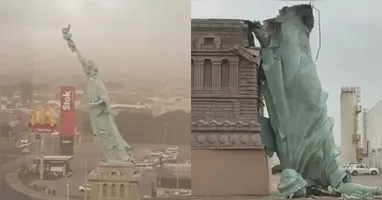 A área foi isolada imediatamente após a queda, e a equipe responsável pelas obras deve começar a retirada dos destroços nas próximas horas.